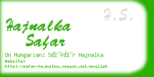 hajnalka safar business card